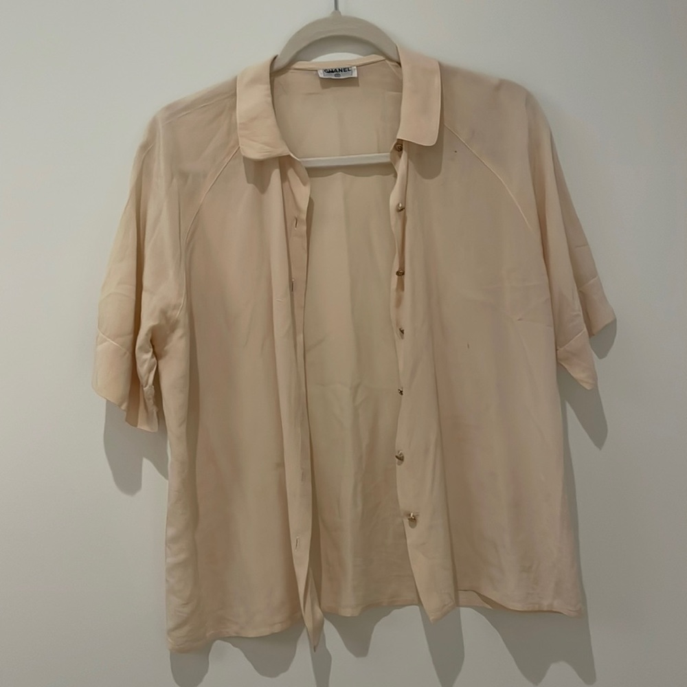 Chanel sheer button up